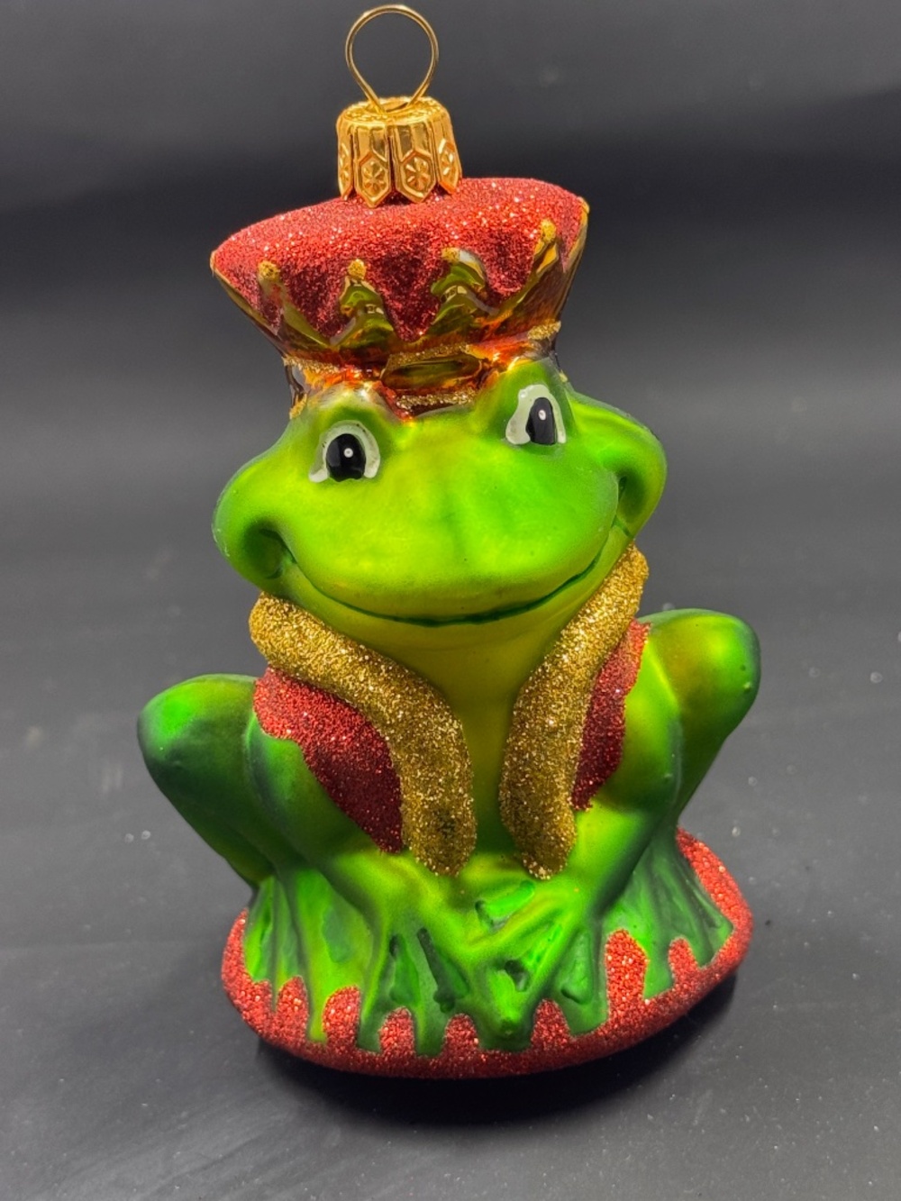 HomeArt Hangin Ornament "FROG KING CHRISTMAS ORNAMENT" Made in Poland - Picture 11 of 12